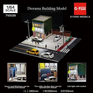 Diorama 1/64 Car Garage Model LED Lighting City Building Scene Display Model Toy - Picture 1 of 110