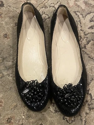 Calvin Klein Mackenzi Reptile Flat w/Cluster Bead Womens Sz 9.5 M - Image 1 of 4