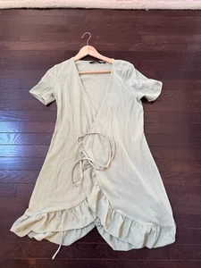 VERO MODA Dress Womens Small Striped Green White - Picture 1 of 2