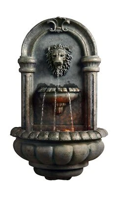Teamson Home Royal Lion Head Light Weight Wall Waterfall Fountain with LED Li... - Image 1 of 3