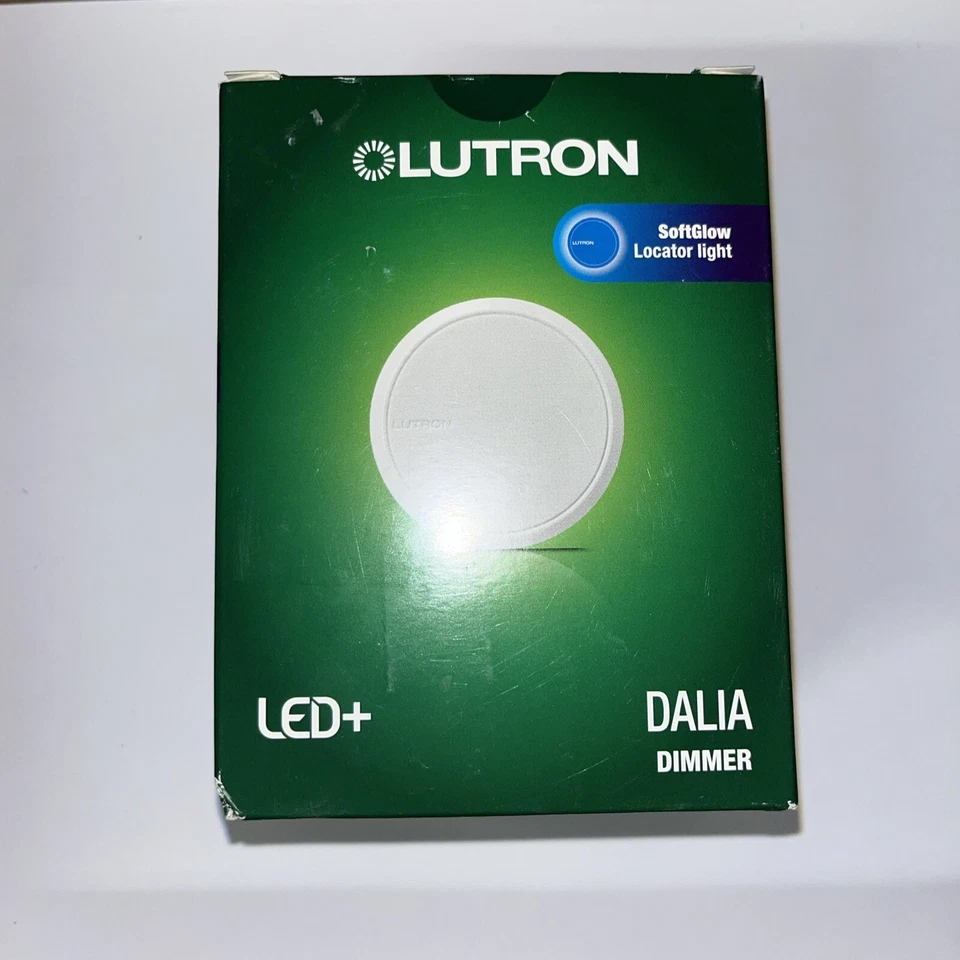 Lutron LED Dalia Dimmer RCL-153PNL-WH White Single Pole or 3 Way 120V