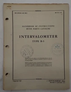 Automatic Electric Co. Intervalometer Type B-5 Handbook of Instructions/Parts - Bild 1 von 24