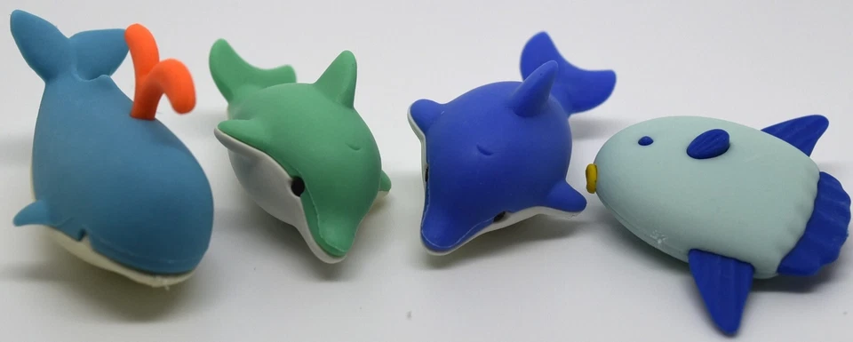 IWAKO Japanese Novelty Marine Sea Animals Fun Erasers Rubbers Xmas stocking  - Image 1 of 1