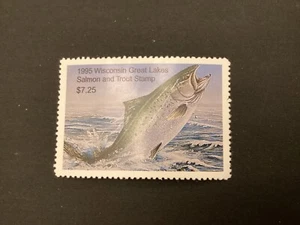 ICOLLECTZONE US Wisconsin 1995 Salmon and Trout Stamp VF NH - Picture 1 of 1