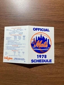 NY New York Mets Spielplan 1978 Dairylea Pocket - Bild 1 von 1