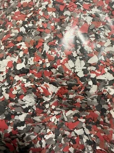 6 lb Garage Floor Epoxy Paint Flakes Chips Red White Gray Black Blend Mix - Picture 1 of 4