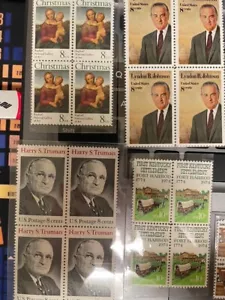 Stamps - US PLATE BLOCKS OF 4, MNH, various years & denominations (group j) - Picture 1 of 1