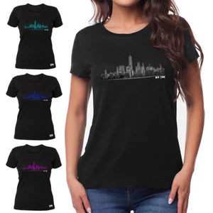 EAKS® Damen Girlie T-Shirt Motiv: "Skyline Of New York City" Hip Hop Städteshirt - Bild 1 von 50