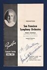 Programme de concerts Pierre Monteux (Signé) / S.F. SYMPHONY / Leonard Pennario 1947
