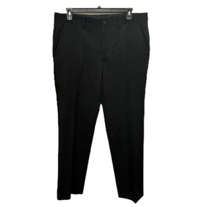 Issey Miyake Men 40x32 Black Dress Pants Flat Front Trousers Japan 100% Wool - Picture 1 of 8