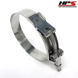 HPS 5.24"-5.55" Stainless Steel T-Bolt Hose Clamp Size # 140 for 5" ID hose - Foto 1 di 1