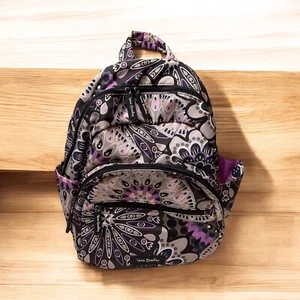 VERA BRADLEY Floral Lila Tapiz Campus Laptop Mochila Escuela, Sin Acolchado - Imagen 1 de 12
