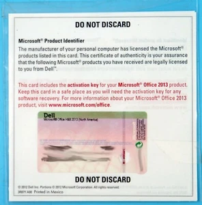 Microsoft Office Home and Business 2013 Full Version Activation Key Card | No CD - Picture 1 of 1