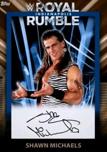 HBK Shawn Michaels Auto Super rzadka karta cyfrowa just by WWE Slam 25 Topps App - Zdjęcie 1 z 2