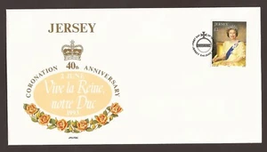 1993 Jersey, 40th Anniversary of Coronation, FDC - Picture 1 of 1