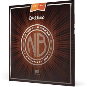 D'Addario NB1047 Nickel Bronze Acoustic Guitar Strings, Extra Light, 10-47 - Picture 1 of 4