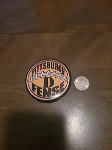 Nice Pittsburgh D Fense Round Pin Button - Picture 1 of 2