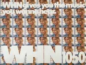 OLIVIA NEWTON-JOHN ANNI '70 45X60 RADIO WHN 1050 POSTER PROMOZIONALE ORIGINALE NYC SUBWAY - Foto 1 di 1