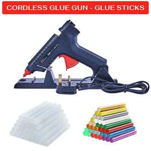 Cordless Hot Melt Glue Gun Electric Trigger Adhesive Hobby Craft DIY Glue Sticks - Picture 1 of 20