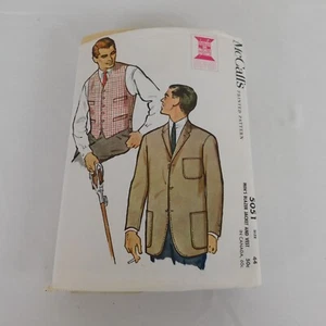 Chaleco Blazer McCalls 5051 Patrón de Costura para Hombre Talla 44 De Colección 1959 Completo - Imagen 1 de 4