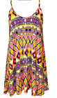 Brand New Vibrant Aztec Print STRETCHY Swing Cami Vest Top PLUS Size 16-18