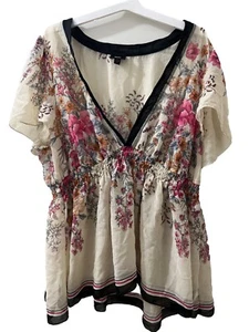Mossimo Damen 28W/30W Stretchy Boho Badeanzug Strand Pool Cover Up Floral - Bild 1 von 7