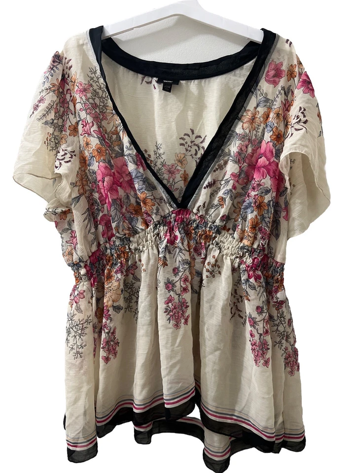 Traje de baño boho elástico para mujer Mossimo 28 W/30 W playa piscina cubierta floral Foto 1 de 4