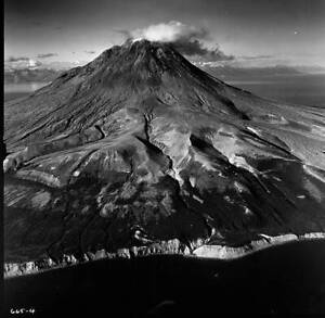 Augustine Volcano southwest point Cook Inlet dominates island same - Old Photo