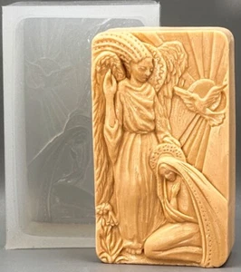 ANNONCIATION SILICONE MOLD for soap making and other crafts VIRGIN MARY ANGEL - Picture 1 of 11