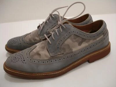 Мужские размер 11,5 D M Florsheim наследия Brogue Wingtip туфли серый кожаный камуфляж - Изображение 1 из 4