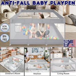 Baby Toddler Playpen Play Yard Safety Baby Fence Baby Activity Play Yard Indoor - Picture 1 of 33