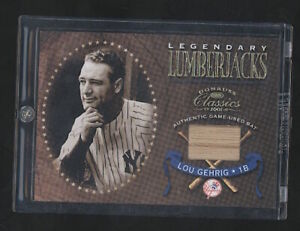 2001 Donruss Classics LOU GEHRIG Legendary Lumberjacks game-used bat Yankees