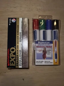 Sanford EXPO Dry Board Eraser For Dry Erase Surfaces & 4pack Markers - Picture 1 of 1