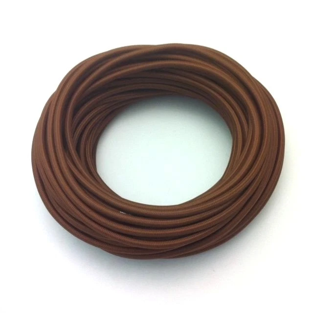 Textile Cable 3x0, 75 Câble 3-adrig Câble Électrique Haut Eu Qualité Noisetier - Photo 1/1