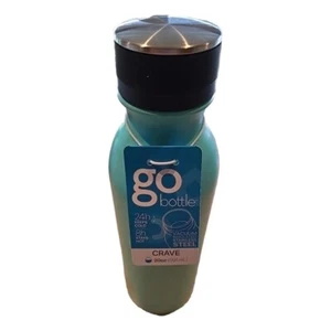 GOODCOOK 10870 GO BOTTLE ~ 20 OZ ~ INSULATED BOTTLE ~ TURQUOISE & SILVER - Picture 1 of 1
