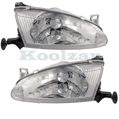 Para 98-02 Chevy Prizm Faro Faro Halógeno Luz Lámpara con Bombilla JUEGO DE PAR Foto 1 de 4