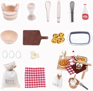 Wichtel Zubehör,20 Stück Miniatur Wichtelzubehör Backset Für Weihnachten  - Bild 1 von 12