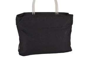 Auténtico bolso de mano de nailon de plástico de colección PRADA negro chatarra 0180N - Imagen 1 de 10