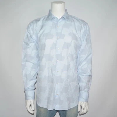 Mint BUGATCHI Classic Fit Blue Cotton Long Sleeve Casual Shirt Sz XXL - Image 1 of 4