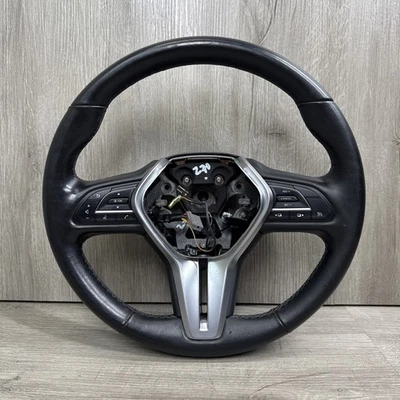 ✅ Volante Infiniti Q50 Q60 2018-2024 cuero negro con interruptores de audio OEM Foto 1 de 4