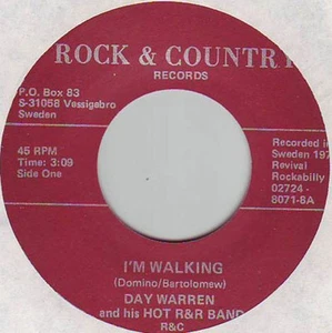 DAY WARREN - I'm walking - Rockabilly 45 - Picture 1 of 1