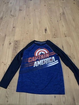 Camiseta manga larga Jumping Beans Capitan America para niños talla 7 Foto 1 de 4