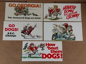 Georgia Bulldogs Jack Davis Football Spielplankarte UGA 1976 1977 1981 1983 1987 - Bild 1 von 19