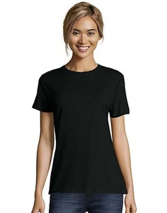 Hanes T-shirt 100% Cotton Nano-T Classic Fit Short Sleeve Womens Ringspun Basic - Picture 1 of 1