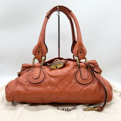 Bolso de Mano Chloe Paddington Cuero Marrón 37cm Raro Vintage Bolso de Mano Usado Foto 1 de 4