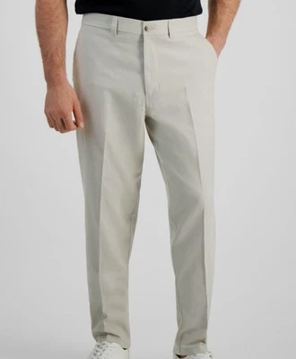 Pantalones chinos ajustados Kenneth Cole Reaction para hombre beige mezcla de lino talla 34W 32L Foto 1 de 3
