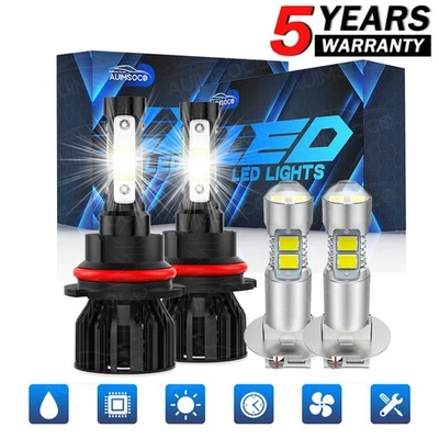 4x Faros LED Bombilla Hi/Lo+Luces Antiniebla Para For Daewoo Lanos 1999-2002 - Image 1 of 4