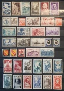 France : 1945 à 1946 – LOT 38 Timbres – NEUF*/MH Cote 18€ - Picture 1 of 2