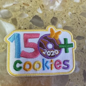 150+ Boxes Of Cookies Sold 2020 Girl Scouts Award Patch - Picture 1 of 2
