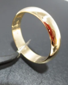 14K YG PLAIN GOLD MEN'S BAND RING SZ 12 5.41 MM WIDE 6.00 grams (A19846-3) - Picture 1 of 11